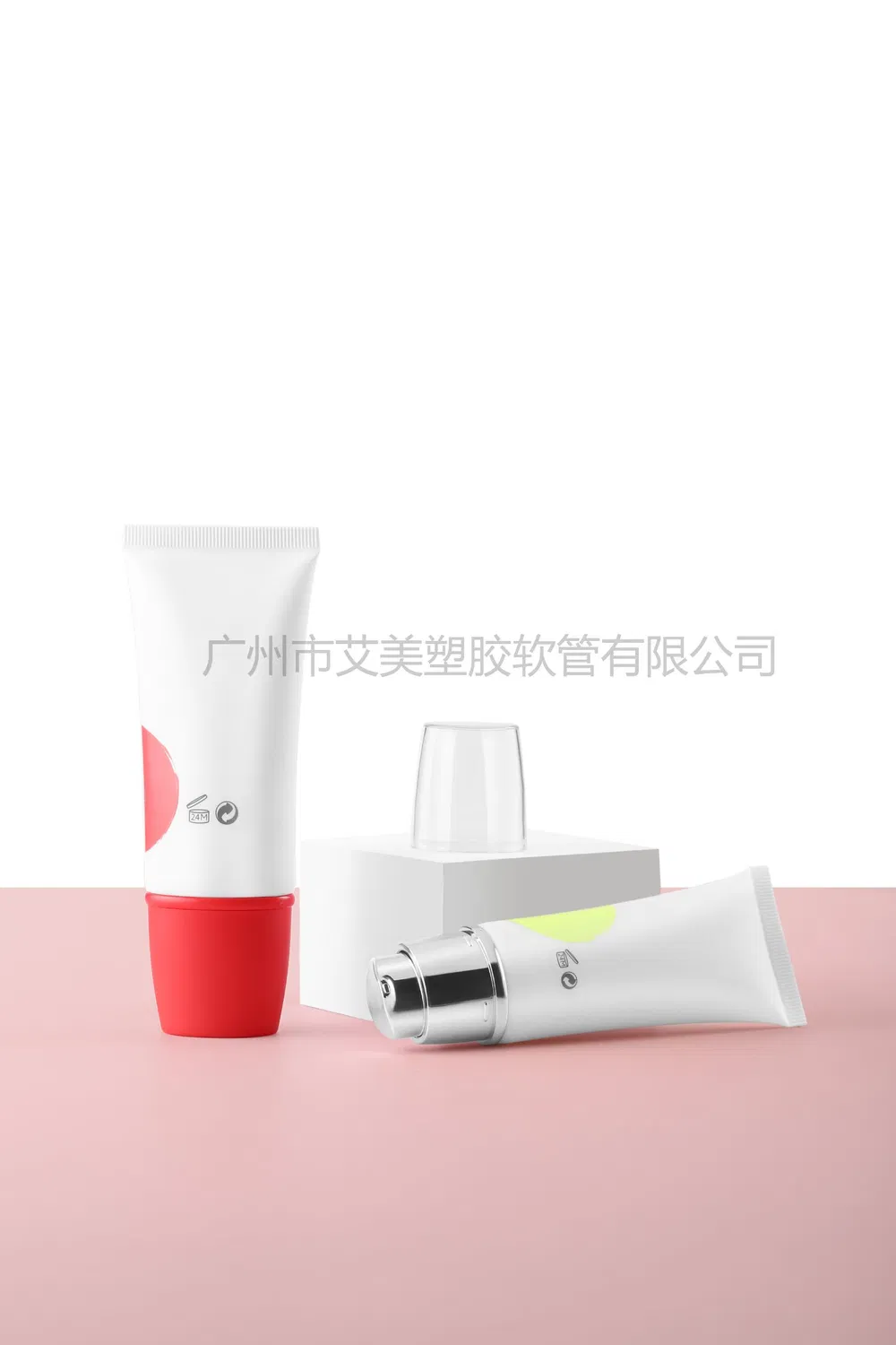Oval Makeup Cosmetic Soft Tube W/Pump Cap