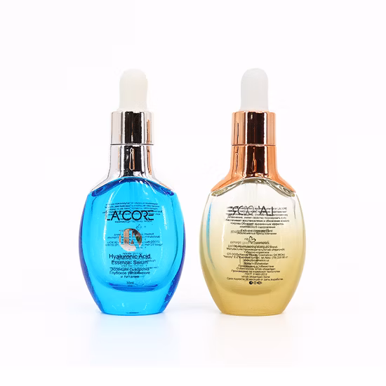 在庫あり！  30ml エッセンシャルオイルボトル 化粧品ボトル ガラスエッセンスローションドロッパー